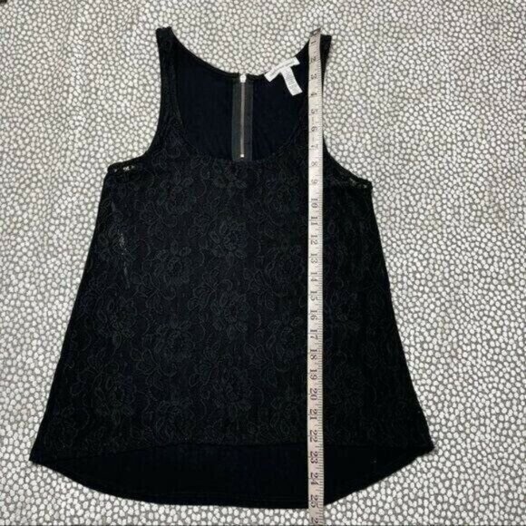 Ambiance Apparel Black Lace Sleeveless Top Size S - Picture 6 of 7